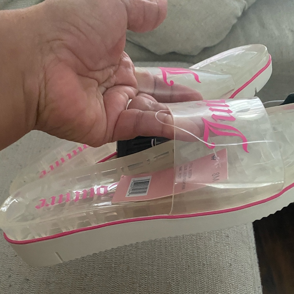Juicy Couture Transparent Sandals with Pink Accents